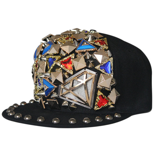 Gorra Harajuku Estilo Europeo Americano con Calavera y Remaches Cruzados - Image 8