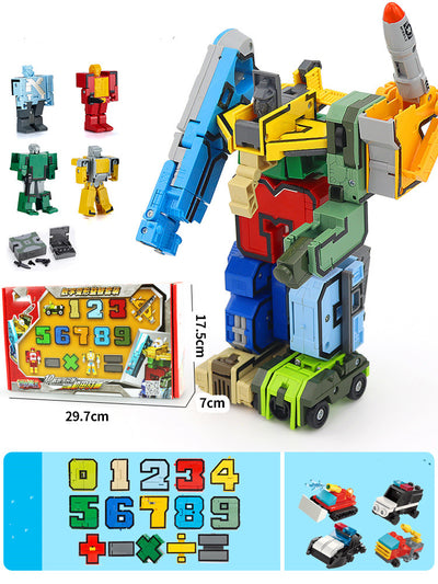 Set Completo de Letras Transformables 4 en 1 con 5 Robots y 6 Figuras de Niños Puzzle - Image 16