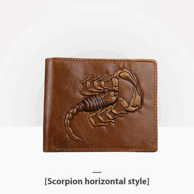 Cartera de Cuero Artesanal Grabada Retro para Hombre - Image 47