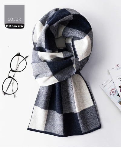 Bufanda Cuadros para Hombre Reversible - Abrigo Invierno Doble Cara - Image 32