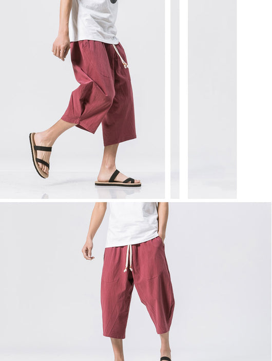 Pantalones Harem de Algodón Estilo Chino - Image 17