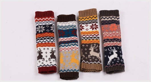 Guantes Navideños de Lana Tejida con Diseño Infantil - Cálidos y Acogedores - Image 4