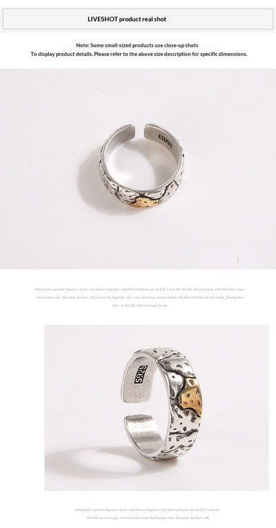 Anillo Vintage para Hombre con Textura de Piedra y Acabado Envejecido - Image 13