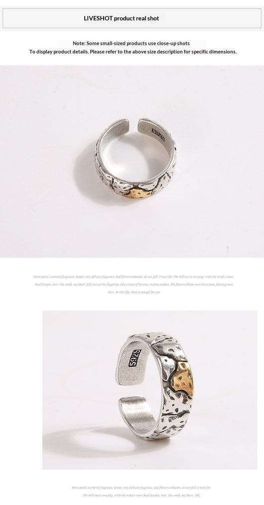 Anillo Vintage para Hombre con Textura de Piedra y Acabado Envejecido - Image 13