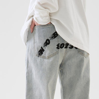 Jeans Hombre Lavado Claro Corte Recto Oversize - Image 2