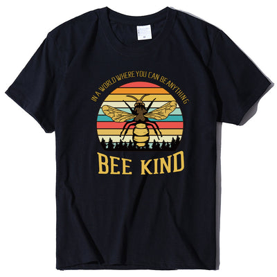 Camiseta Suelta Estampado Abeja con Letras - Diseño Moderno y Cómodo - Image 5