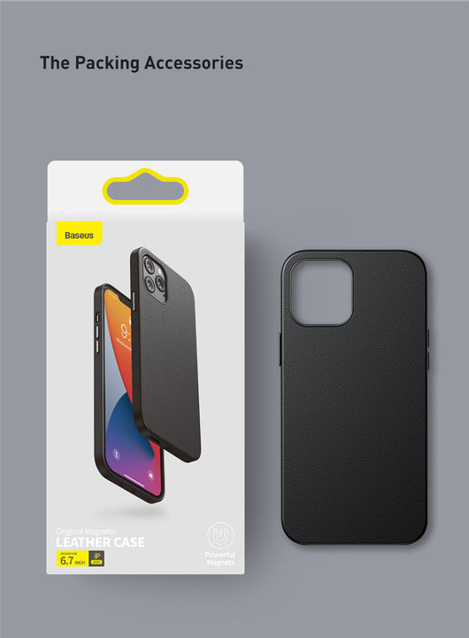 Funda de Cuero Magnética para iPhone 12 Mini Negro - Image 26