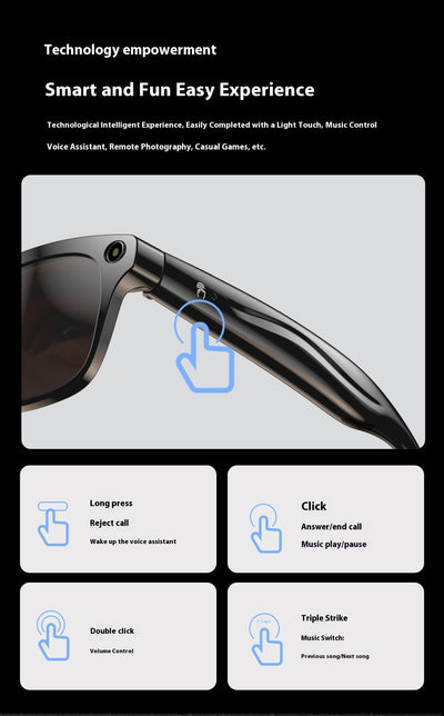 Gafas Inteligentes con Cámara, Traductor IA y Bluetooth - Image 10