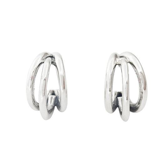 Aretes Minimalistas de Tres Capas - Diseño Elegante y Sofisticado