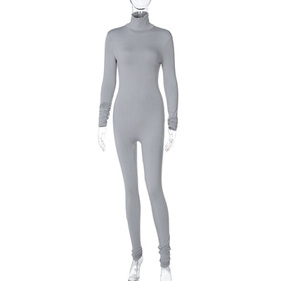 Enterizo Deportivo Ajustado de Color Liso para Fitness - Image 7
