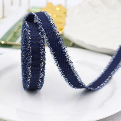 Cinta Decorativa para Regalos Bodas Oro y Plata con Flecos y Moño - Image 8