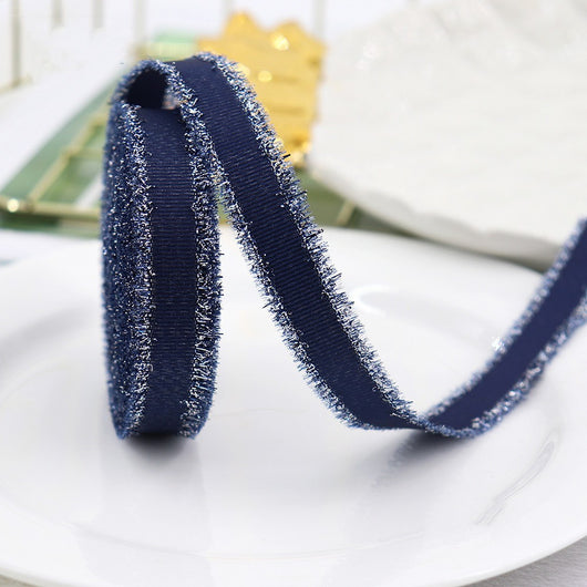 Cinta Decorativa para Regalos Bodas Oro y Plata con Flecos y Moño - Image 8