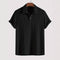 Camisa Casual de Punto Rombo con Solapa - Corte Holgado Manga Corta Hombre