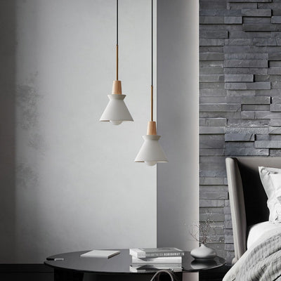 Lámpara Colgante Nórdica Estilo Cemento y Madera - Image 13