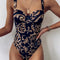Traje de Baño Estampado de Una Pieza para Mujer