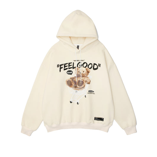Sudadera con Capucha Estilo Hong Kong - Diseño Letra Oso Unisex Holgada y Cómoda - Image 10