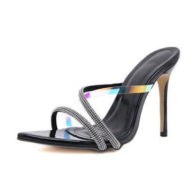 Sandalias de Tacón Fino con Cristales Brillantes - Image 12