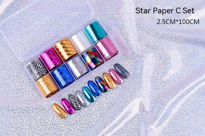 Set de 12 Láminas de Transferencia para Uñas Artísticas - Image 10