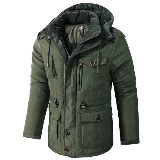 Abrigo de Algodón Acolchado Talla Grande para Hombre