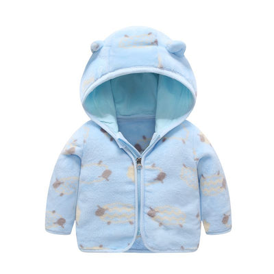 Chaqueta Acolchada de Polar Coral con Capucha para Niños - Image 25