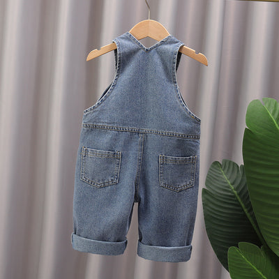 Overol Denim Infantil con Estampado Retro Vintage - Image 2