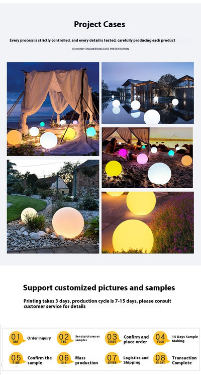 Lámpara Solar Luminosa para Jardín - Esfera Decorativa LED con Energía Renovable - Image 9