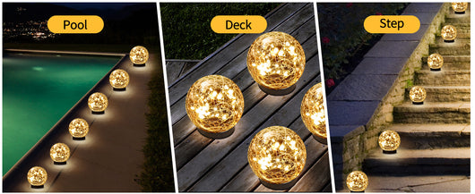 Lámpara Solar Decorativa de Jardín con Efecto Cristal - Image 12