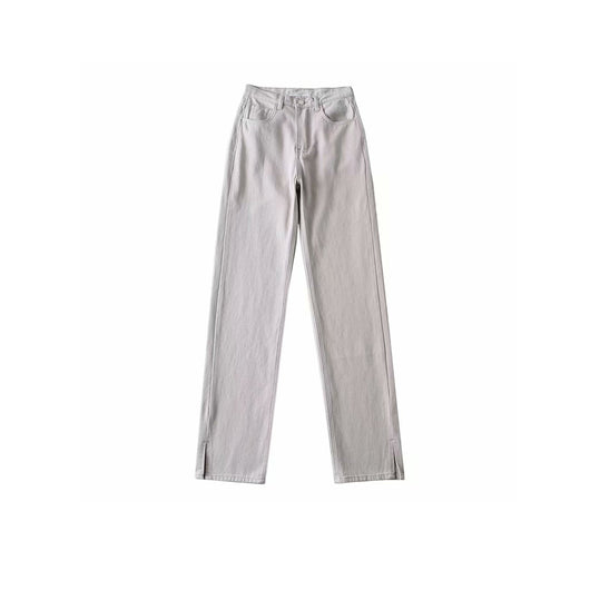Pantalones Vaqueros Rectos Cintura Alta Mujer - Jeans Slim Suelto Otoño Invierno Mom Jeans - Image 4
