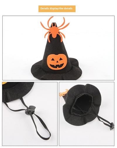 Conjunto Halloween Gorro y Bufanda Patrón Calavera con Capa Gato - Image 12