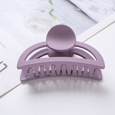 Frosted light blue rectangular hair claw clip with a gold-toned spring mechanism, ideal for securing hair. - Image 20