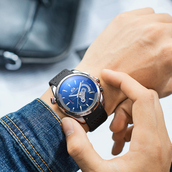 Reloj Mecánico Automático Multifuncional con Esfera Luminiscente para Hombre