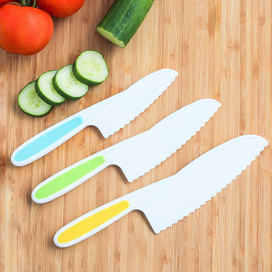 Cuchillo de Plástico para Frutas - Herramienta Segura para Niños Pequeños