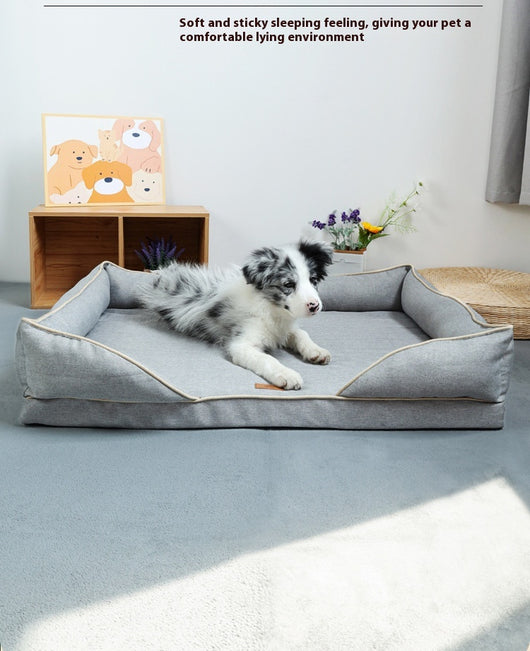 Cama Nido para Perros de Lino Extraíble y Lavable - Uso Todo el Año - Image 11
