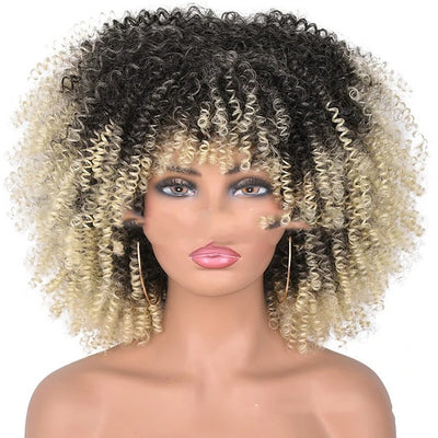 Peluca de Cabello Rizado Sintético con Malla Fina - Image 33