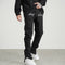 Jeans Retro con Bordados Trendy y Cortes Laterales