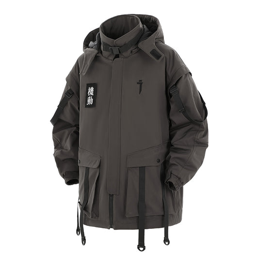 Chaqueta Funcional con Capucha y Cinta Móvil para Hombre - Algodón Invierno - Image 5