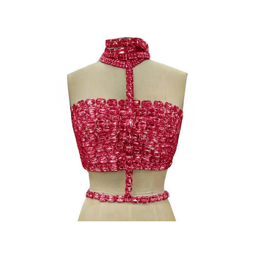 Top Tubo Bandage con Encaje y Strass Ajustable - Image 5