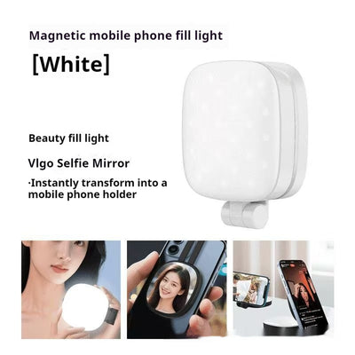 Luz LED Magnética para Selfies con Espejo de Maquillaje Portátil - Image 5