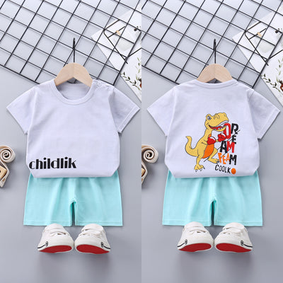 Conjunto Infantil de Algodón Puro: Playera y Shorts Estilo Coreano - Image 35