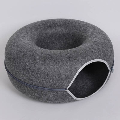 Casa Túnel para Gatos Donut - Cama de Fieltro Natural con Juguetes Interactivos - Image 18