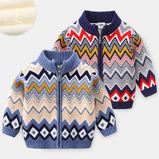Chaqueta Acolchada de Terciopelo Baby Plus con Cierre - Image 3