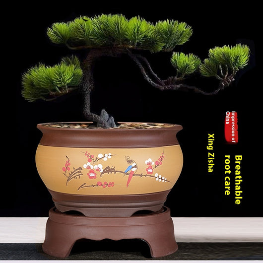 Maceta de Cerámica Púrpura para Bonsái y Plantas de Jardín - Image 26