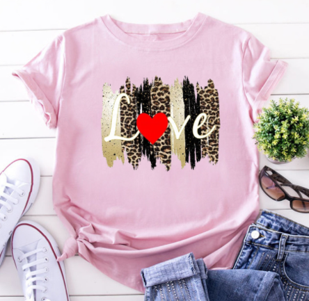 Blusa Estampada con Leopardo y Labios - Estilo Western Casual para Mujer - Image 82