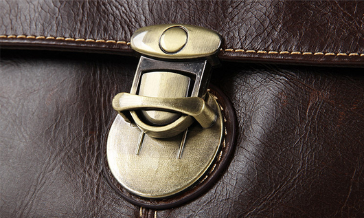 Bolso de Cuero Genuino para Hombre Estilo Retro con Textura Premium - Image 10