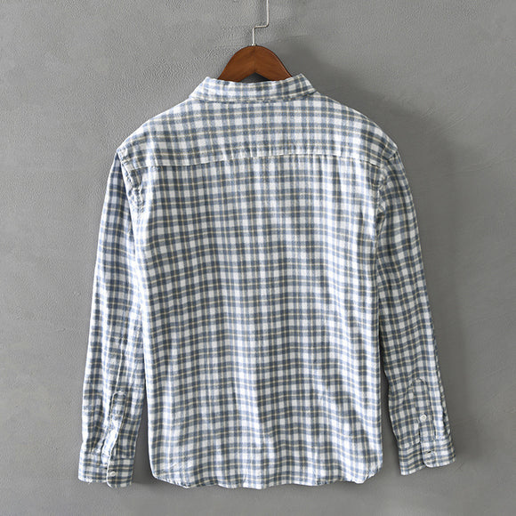 Camisa Casual Masculina Xadrez - Manga Longa Versátil