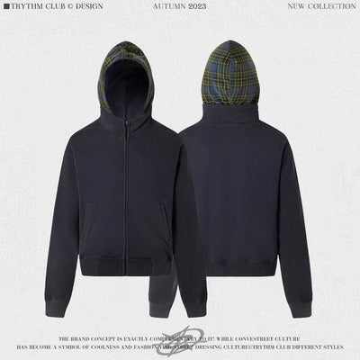 Sudadera con Capucha de Franela a Cuadros para Mujer - Image 4
