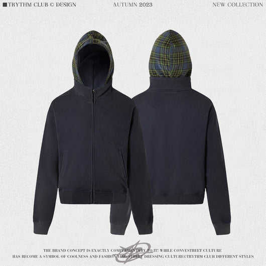 Sudadera con Capucha de Franela a Cuadros para Mujer - Image 4
