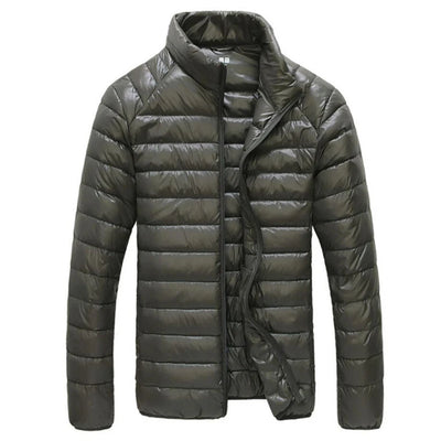 Chaqueta de Plumas Ligera para Hombre con Cuello Tipo Mao - Talla XL - Image 8