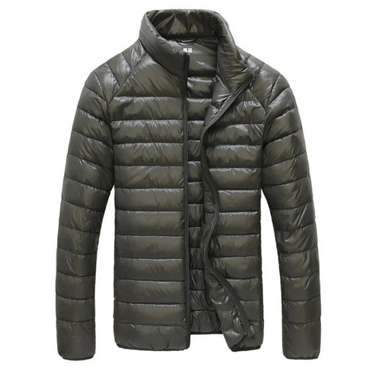 Chaqueta de Plumas Ligera para Hombre con Cuello Tipo Mao - Talla XL - Image 8
