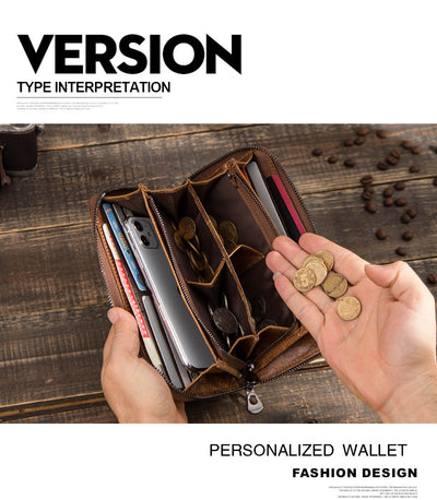 Cartera de Cuero Genuino con Protección Anti-fraude para Hombre - Image 36